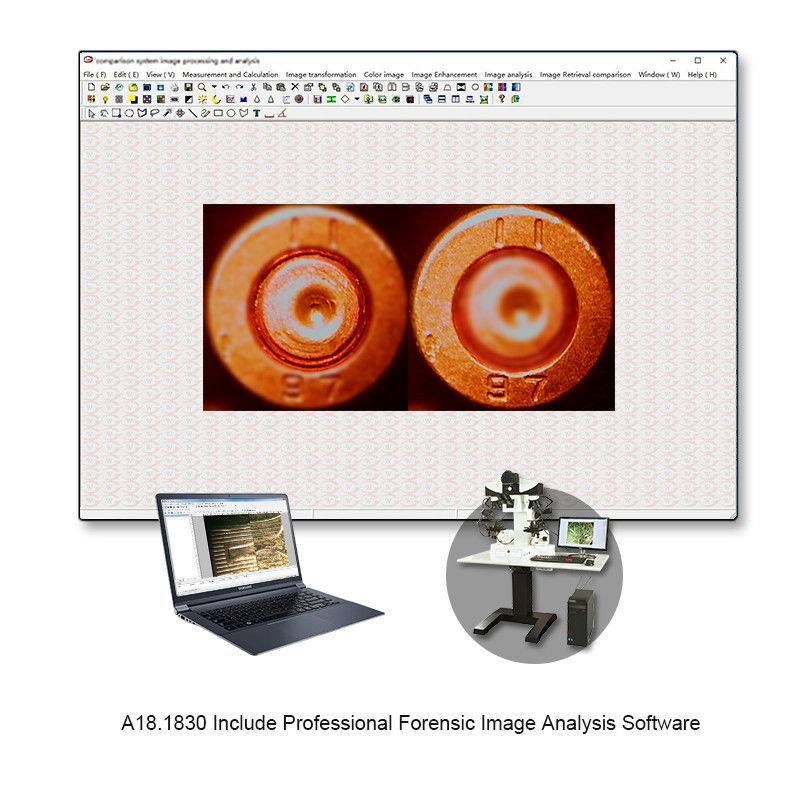 Motorized Digital Forensic Comparison Microscope with High Resolution CCD Camera and LED Illumination for Laboratory Research